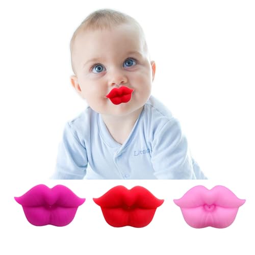 YAPROMO Funny Baby Pacifiers, 3 Pcs Lips Pacifiers for Babies ...