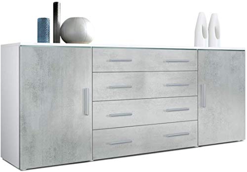 LDDYJH Harina de gabinete Lado del cajón Mate/Panel Frontal de hormigón Gris,Grey