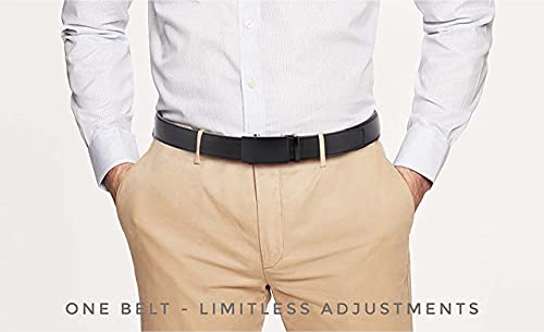 Contacts Men's Genuine Leather Pin Buckle Belt | Leather Belt for Men Classic Designs for Work & Business Casual