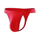 [Casey Kevin] メンズ Tバック 下着 セクシー ブリーフ パンツ 男性用 アンダーウエア ジョックストラップ 3D立体構造 ナイロン素材 軽量 通気性 速乾 無地 快適 CK3014 レッド M