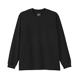 無印良品 紳士 洗いざらし太番手クルーネック長袖Tシャツ メンズ AB1SRA6A 黒 M