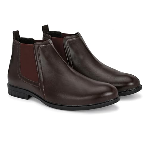 Image of Amico Men's Slip On Fashion Chelsea Boots | High Tops, Soft Cushioned Insole, Comfortable Fit, Trendy, Stylish Boots