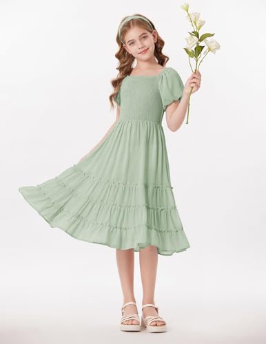Vestido casual para niña con elástico cómodo GRACE KARIN que no aprieta 3