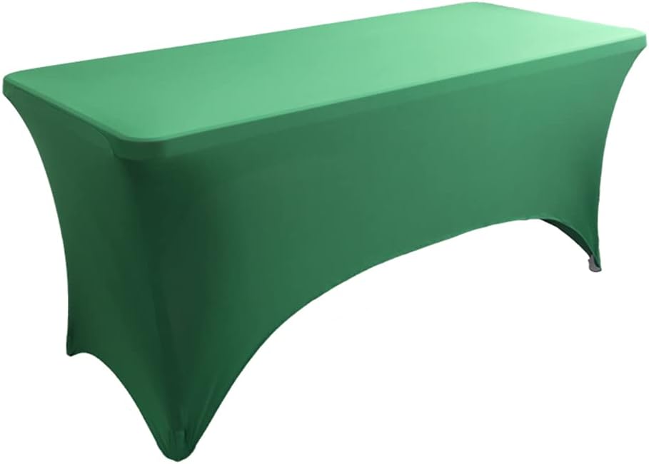 Rectangular Stretch Spandex Table Cover Fitted Tablecloth for Wedding Party Events (6ft, Lake Blue)