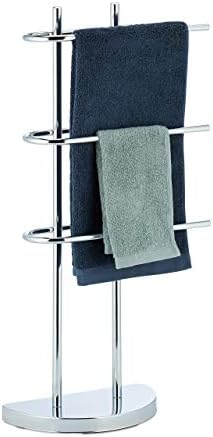 Relaxdays Semi-circular Towel Rail Chrome, Iron, Silver, 83x40x18...