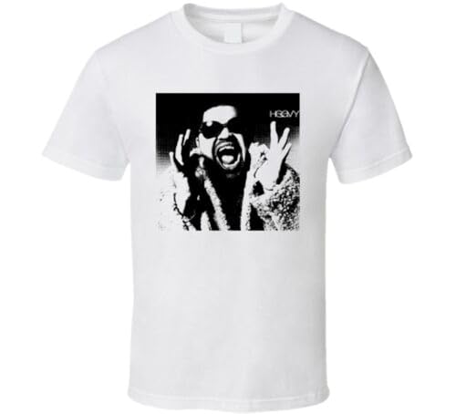 XKPPYRTT Heavy D Rapper Hip Hop RIP Fan t Shirt WhiteXXL