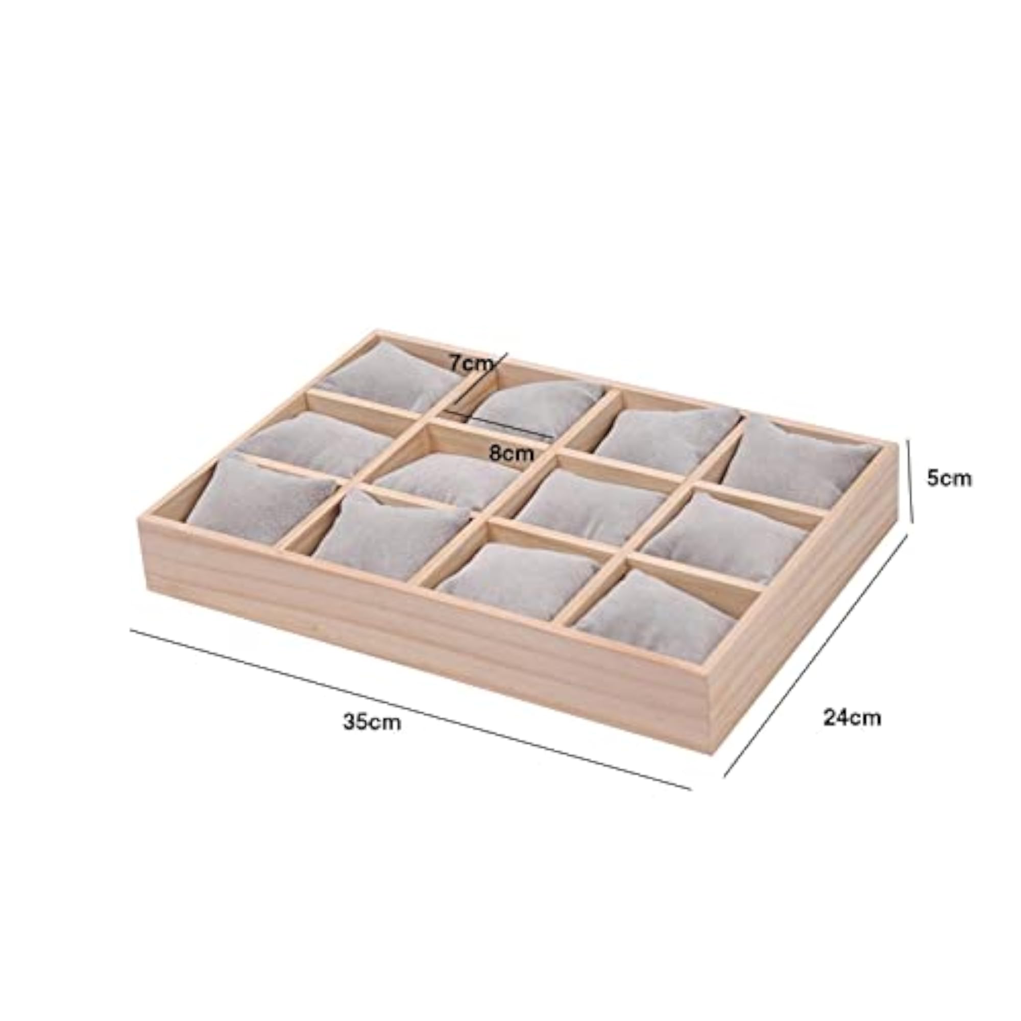 Watch Display Tray, Wood Bracelet Display Showcase