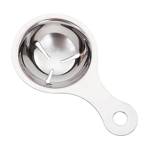 Cabilock Stainless Steel Yolk Extractor White Divider Strainer Kitchen Gadget for Cooking Baking Easy to Clean with Mirror Polished Finish for Chefs Home Cooks