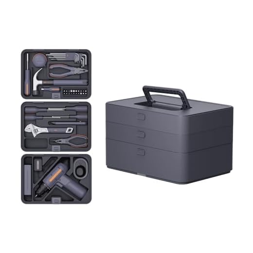 JIMIHOME Home Repair Tool Kit Set of 91 Pieces with Cordless Power Drill X Tray Set-ABC for General Household Maintenance Mechanics Auto Repairing Basic Combo Drill Tool Kit