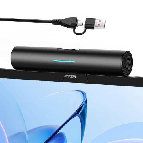 Altavoces de computadora barra de sonido con cable para juegos de laptop y pc de escritorio