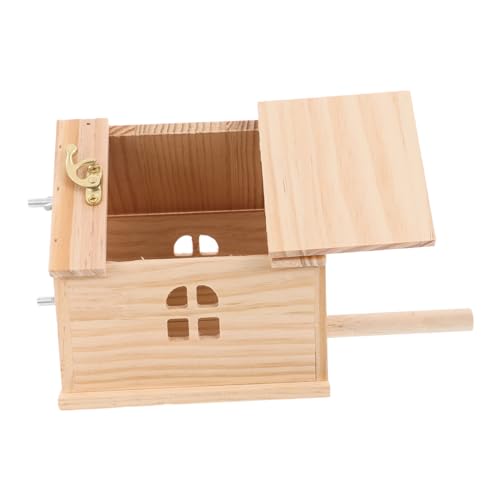 Milisten 箱 オカメインコケージ オカメインコの巣 鳥の巣飾り 鳥の家 オウム鳥の巣 ケージ用の鳥の巣 鳥かごの付属品 インコケージアクセサリー オウムの巣 鳥の繁殖巣 インコ用鳥かご 木製