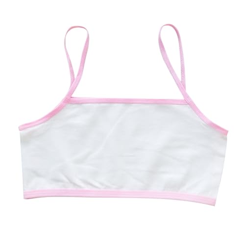 Cotton Girls Training Bras 5-14 Years Crop Training Bras Seamless for Girls with Adjustable Straps Breathable
