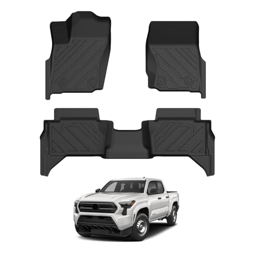 Floor Mats for Toyota Tacoma 2024 2025 2026 Double Cab Auto Tran(Not fit Hybrid) All Weather Floor Mat for Tacoma Accessories Heavy Duty Tacoma TRD/SR/SR5/limited Car Mats Car Accessories