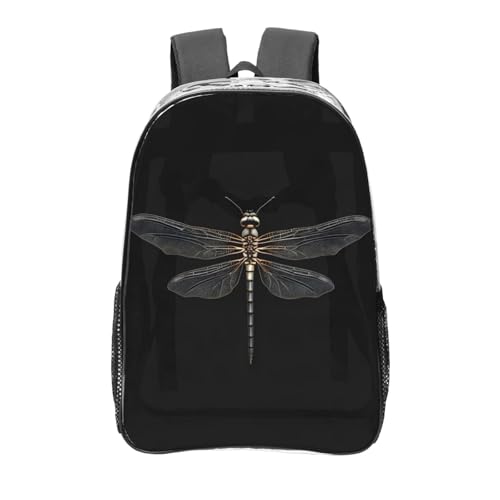 Sac à dos transparent noir avec poches pour homme et femme idéal sport et activités
