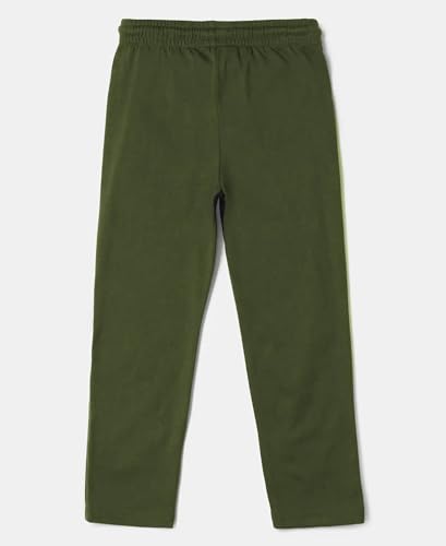 Image of Jockey AB13 Boys Super Combed Cotton Rich Graphic Printed Trackpants with Contrast Side Piping