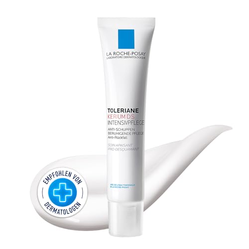 La Roche Posay Intensivpflege für schuppende Gesichtshaut, Bei seborrhoischer Dermatitis, Mildert schuppende Haut und Rötungen, Mit Thermal Dermobiotic und Zink, Toleriane Kerium DS, 40 ml