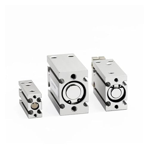 Microcilindro de doble acción CDUK16 de aluminio con vástago simple e imán 4