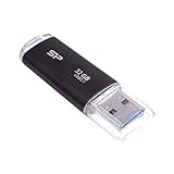 シリコンパワー USBメモリ 32GB USB3.2 Gen1 (USB3.1 Gen1 / USB3.0) フラッシュドライブ ヘアライン仕上げ Blaze B02 SP032GBUF3B02V1K