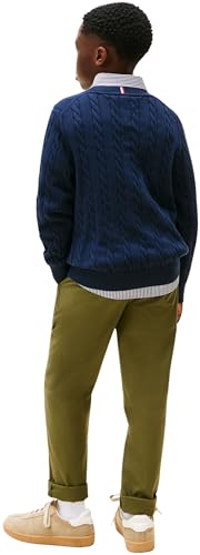 Pull Tommy Hilfiger Garçon évite le froid avec la maille Graphic Cable CN - 3