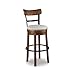 Signature Design by Ashley Valebeck Bar Stool, Rustic Industrial Swivel Barstool With Cushioned Upholstery, Wood & Metal Construction, Kitchen Island Seating, Counter Height, Black