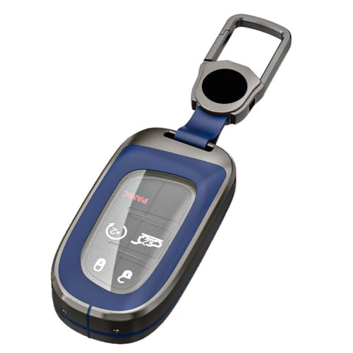 Coque de clé en alliage compatible Jeep Compass Charger Journey bleu