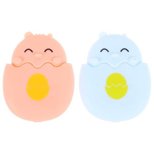 JECOMPRIS Hojas de Jabón Desechables Portátiles para Lavarse las Manos 2 Piezas (rosa y Azul) Jabón de Viaje en Papel Compacto para Camping Senderismo y Uso Exterior