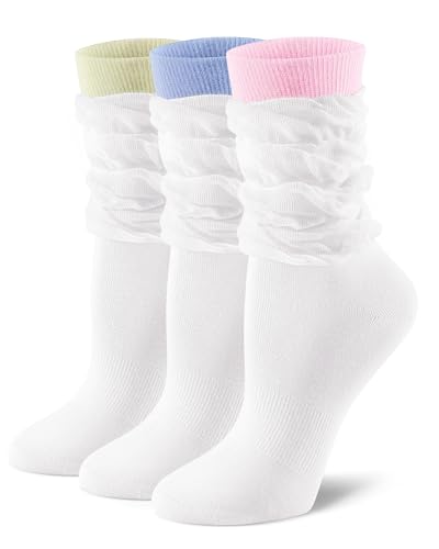 Retro Slouch Crew Socks, 3 Pairs