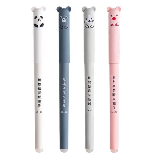 Caneta fofa kawaii pets 4 unidades