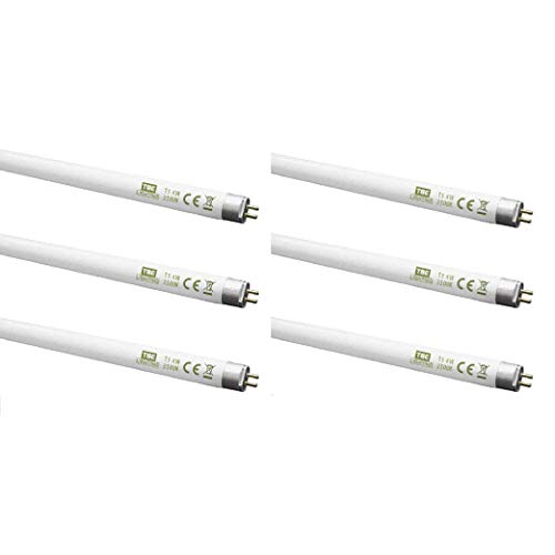 TBE LIGHTING T5 4 W Leuchtstoffröhre, 150 mm, CFL Leuchtmittel, G5 2-polige Sockelfassung, T5 hocheffiziente Lampen, kaltweiß, 3500 K (6er-Pack) Cover