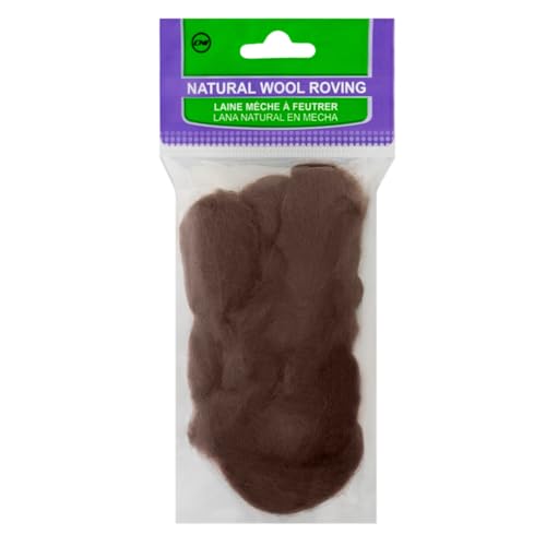 Image of Clover Natural Wool Roving, Brown