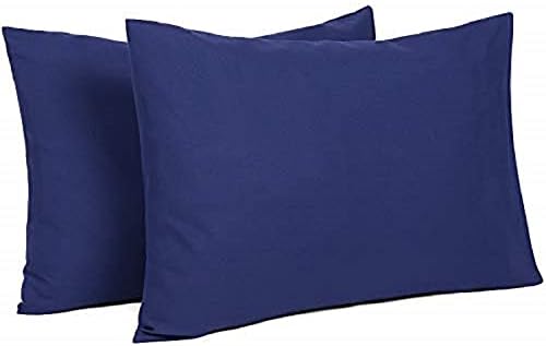 60x40 Cm Pillowcase Toddler Baby 2 Pack Cot Bed Pillow Case 100% Cotton, Soft Smooth Simple Pillow Covers Pair, Perfect For Organic Kids Pillow, Travel Pillows, Boys & Girls Bedding, Envelope Closure
