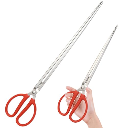 CLISPEED 2piezas Pinzas para Anguila Cangrejo y Pez Barro Resistentes Herramienta Multiusos de Inoxidable y Mango Antideslizante Apertura Amplia y Dientes Firmes para Exteriores y Limpieza