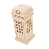 jojofuny 木製 貯箱 コインキャッシュボックス 小銭入れケース 大人用マネーバンク 現貯蓄ポット 电话ボックスデザイン 家 オフィス用