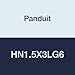 Panduit HN1.5X3LG6 Type HN Hinged Cover Narrow Slot Wiring Duct, PVC, 1.5" x 3" x 6