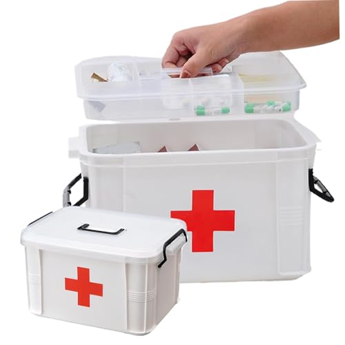 Boîtier médical hermétique haut de gamme avec double bac de rangement - 5