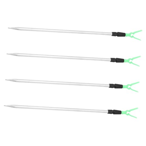 Garneck 4 Pièces Porte-Canne À Pêche Piquet De Terre Supports De Canne pour Bateau Support De Canne Professionnel Canne Télescopique en Aluminium Caña De...