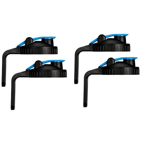 Set of 4 Mason Jar Hinged Lids, Airtight Mason Jar Lids with Wide Opening, Mason Jar Spout Lid, Plastic