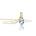 Produktbild Orovi Schmuck Damen Halskette mit Tropfen Anhänger Edelstein/Geburtsstein Topas in blau Kette aus Gelbgold 9 Karat / 375 Gold, länge 45 cm