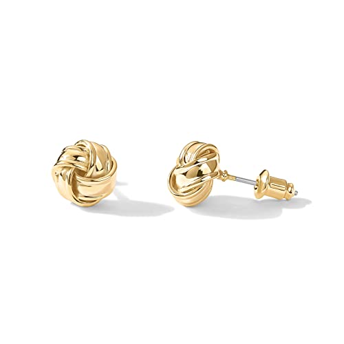 PAVOI 14K Gold Plated Sterling Silver Post Love Knot Stud Earrings | Gold Earrings for Women