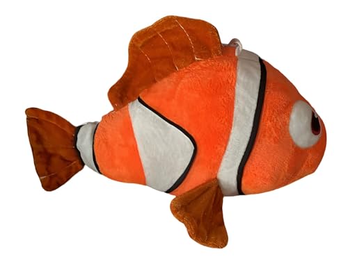 Image of Tickles Nemo Fish Soft Stuffed Plush Sea Animal Toy for Kids Boys & Girls Birthday Gifts (Color: Orange & White Size: 35 cm)