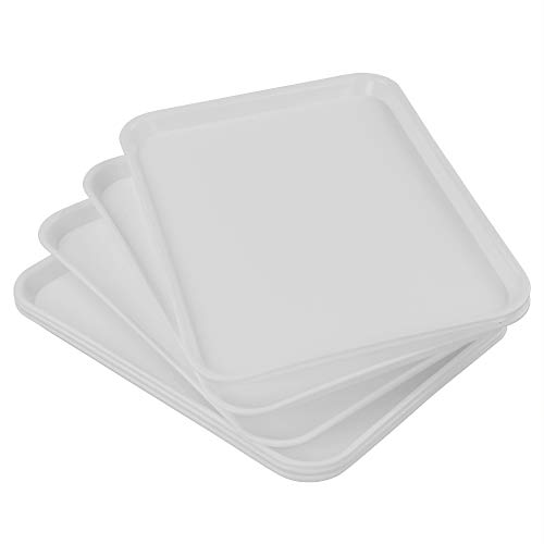 Jekiyo White Serving Trays, Fast Food Tray For Restaurant, Home (6 Packs) #TOP9