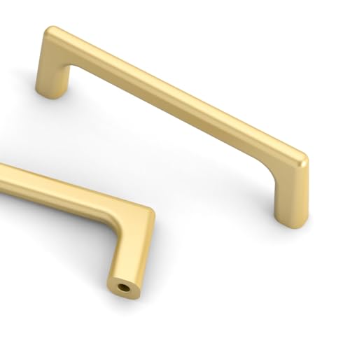 Image of Asidrama 10 Pack 3.75 Inch(96mm) Gold Cabinet Pulls Cabinet Handles Cupboard Handles Kitchen Cabinet Hardware for Cupboard Drawer Pulls