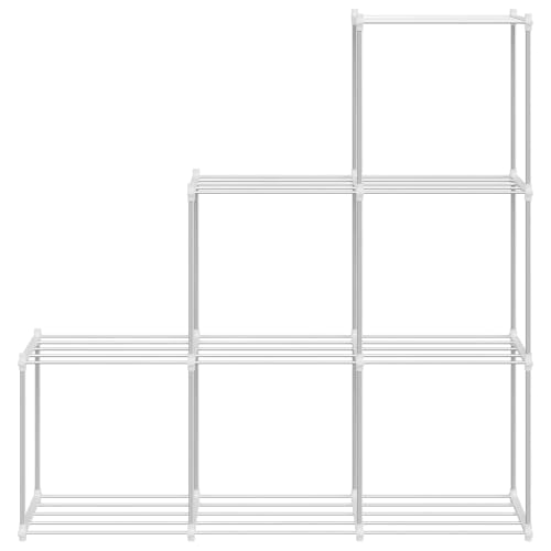 Étagère brute aluminium stable grand espace stockage polyvalent blanc - 6
