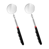 VTYTZZ 2 Stück Teleskopspiegel,Inspektionsspiegel,Auto Inspektionsspiegel Mit Teleskopgriff,Teleskop Spiegel,Schwarz,72cm Teleskop Spiegel,Teleskopspiegel Ausziehbar Inspection Mirror,Fur Techniker
