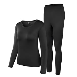 HEROBIKER Thermal Underwear Women Ultra-Soft Set Base Layer Top & Bottom Long Johns with Fleece Lined Winter Warm