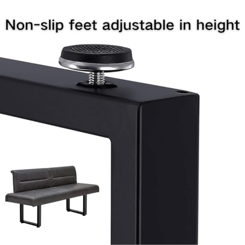 Patas de hierro para bricolaje con protectores de suelo de goma para mesa de centro 4
