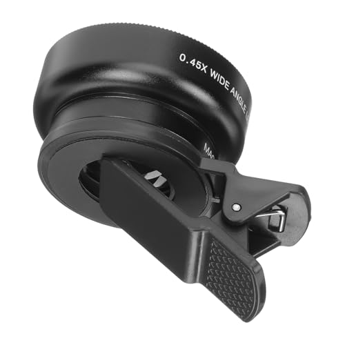 jojofuny Lente Gran Angular y Macro para Móvil Clip, Accesorios Fotografía Profesional, Vidrio Óptico Multicapa, Color Negro, Tamaño Compacto, Compatible Smartphones, Uso en Fotografía Móvil