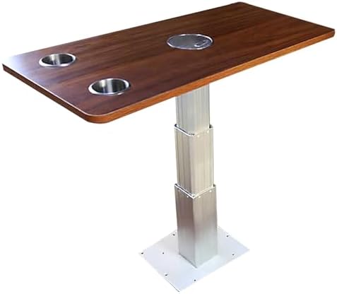 Adjustable Height Retractable Aluminum Table Stand for RV, Camper, Pontoon, Home Office, Kitchen & Bedroom - Portable, Lightweight, Versatile Design for Easy Use