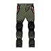 FQZWONG Mens Hiking Cargo Pants Quick-Dry Outdoor Water Resistant Trousers Lightweight Mountain Breathable Zipper Work Pants（Army Green,Medium
