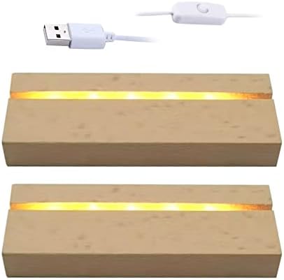 CDIYTOOL 2Pcs LED Lights Display Base, 11 cm Long Mini Warm Color ...